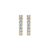 18k Yellow Gold and Diamond Huggies and total gold weight of 3.21g